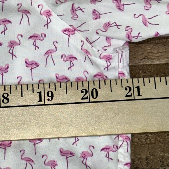 Bonobos Stretch Men's Pink Button Down Shirt Flamingo Print Slim Fit 33 16 1/2 - Picture 6 of 10